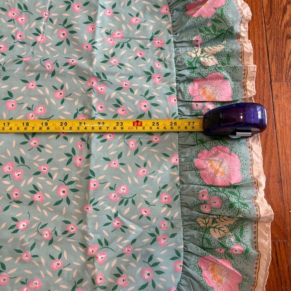 Vintage Wamsutta Standard Pillow Shams Floral Pink Green Cottage Core Set Of 2 - Picture 4 of 5